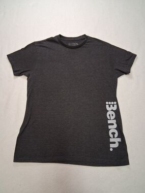 Bench Men's Charcoal Gray Logo Short Sleeve Tee